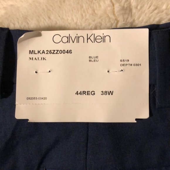 Calvin Klein Malik Wool Dress Pant, Blue - Picture 5 of 9